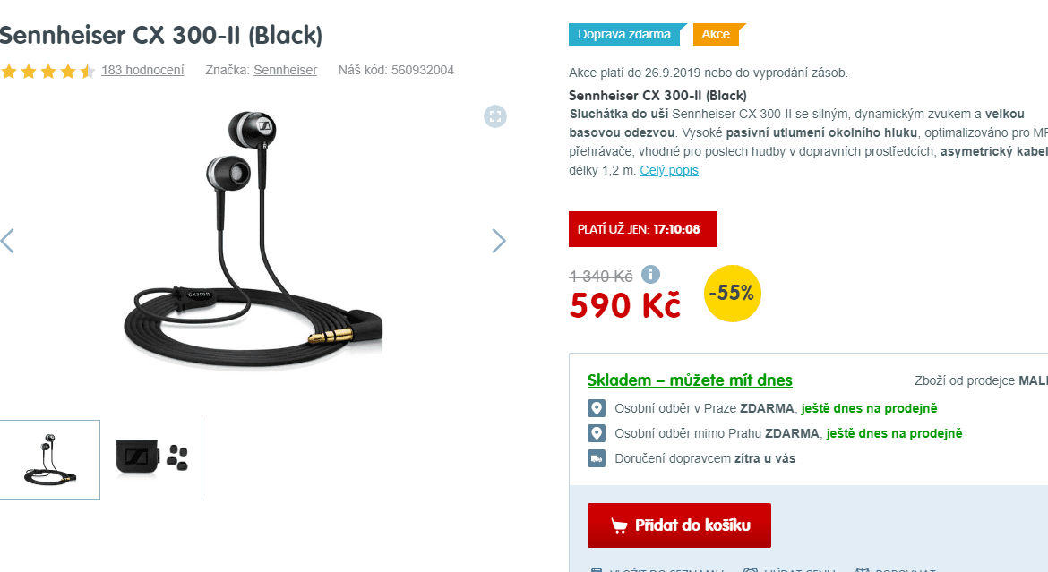 Sluchátka Sennheiser CX 300-II Precision