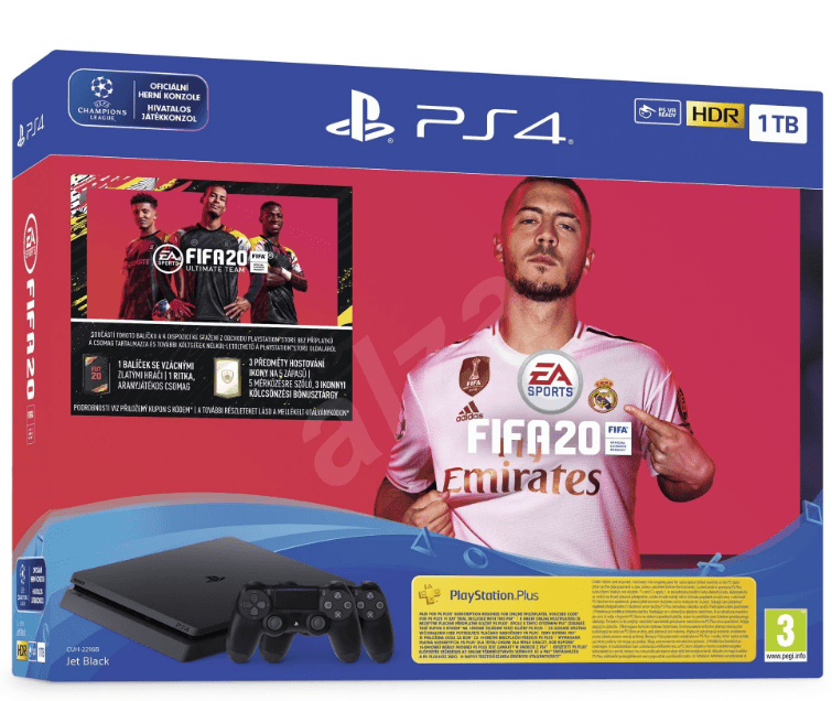 PlayStation 4 Slim + 2 ovladače + 3 hry