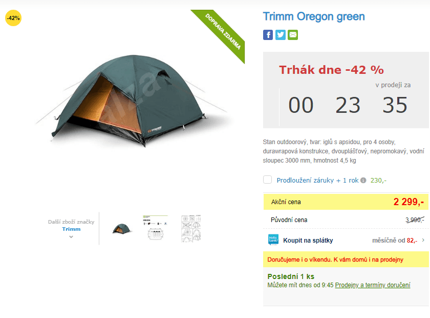 Stan pro 4 osoby Trimm Oregon 