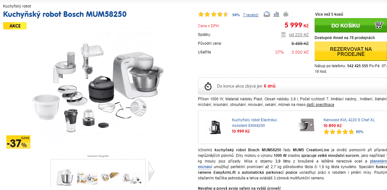 Kuchyňský robot Bosch MUM 58250