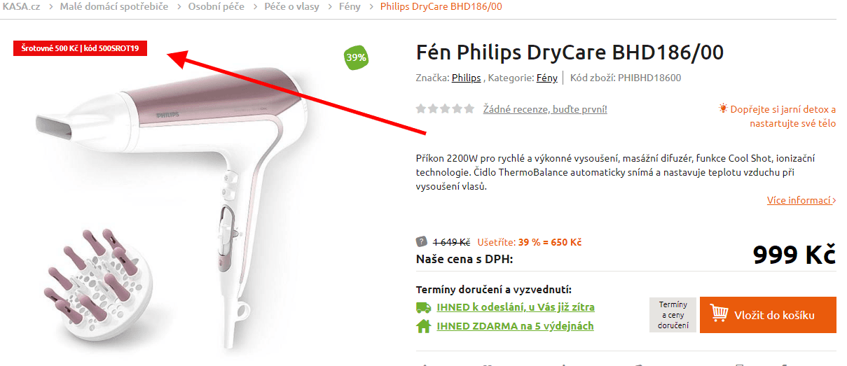 Fén Philips, ionizátor, ThermoBalance