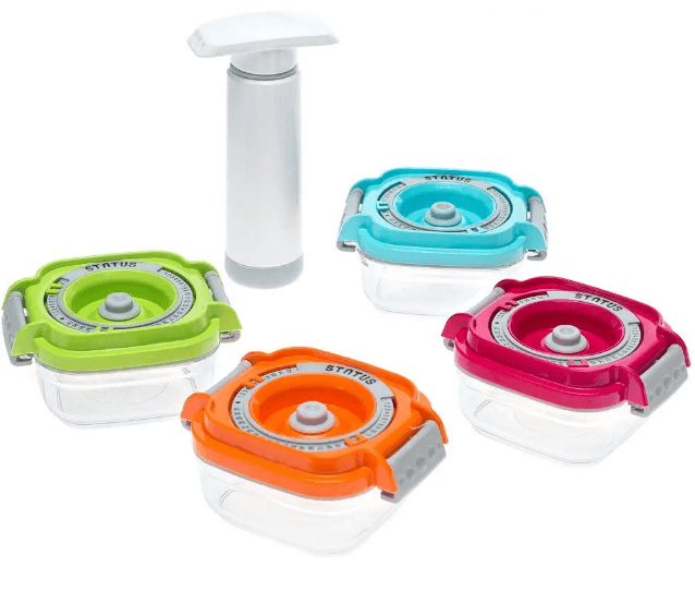 Vakuová pumpa + 4 mini vaku boxy Status