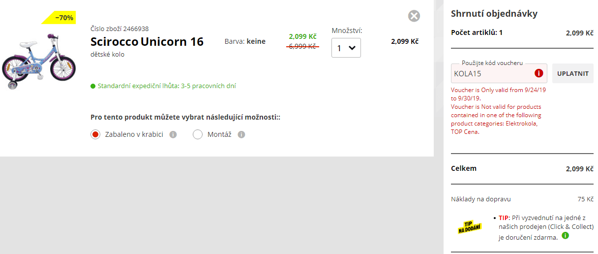 Dětské kolo Scirocco Unicorn 16