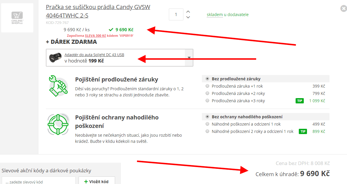 Pračka se sušičkou Candy, 6/4kg, 1400, NFC