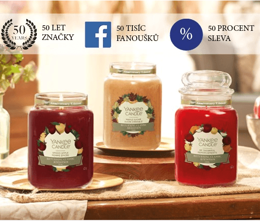 Slevový kód -50% na vybrané svíčky