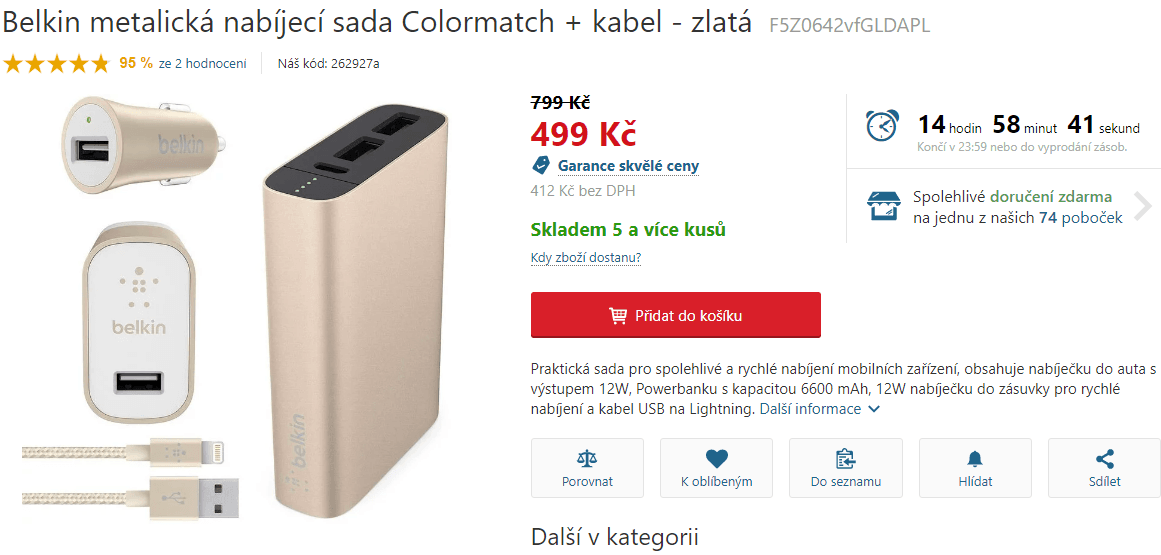 Belkin - powerbanka, nabíječka do auta +
