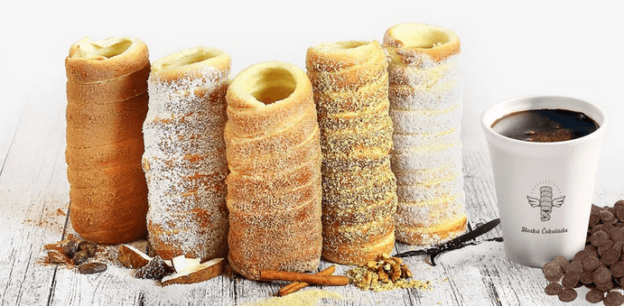 Klasický trdelník a horká čokoláda 