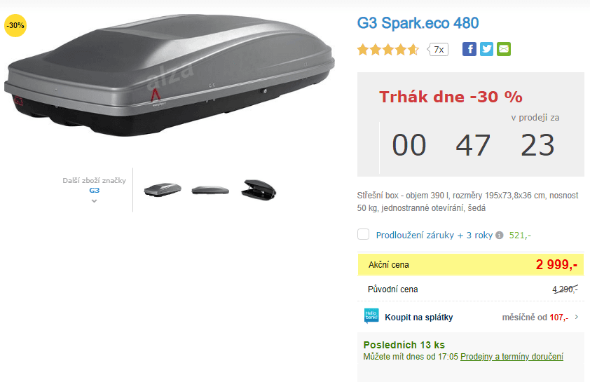 Střešní box G3 Spark.eco 480