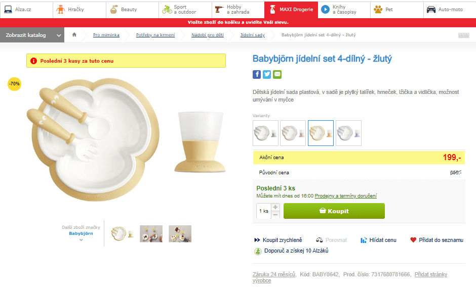 Babybjörn jídelní set 4-dílný