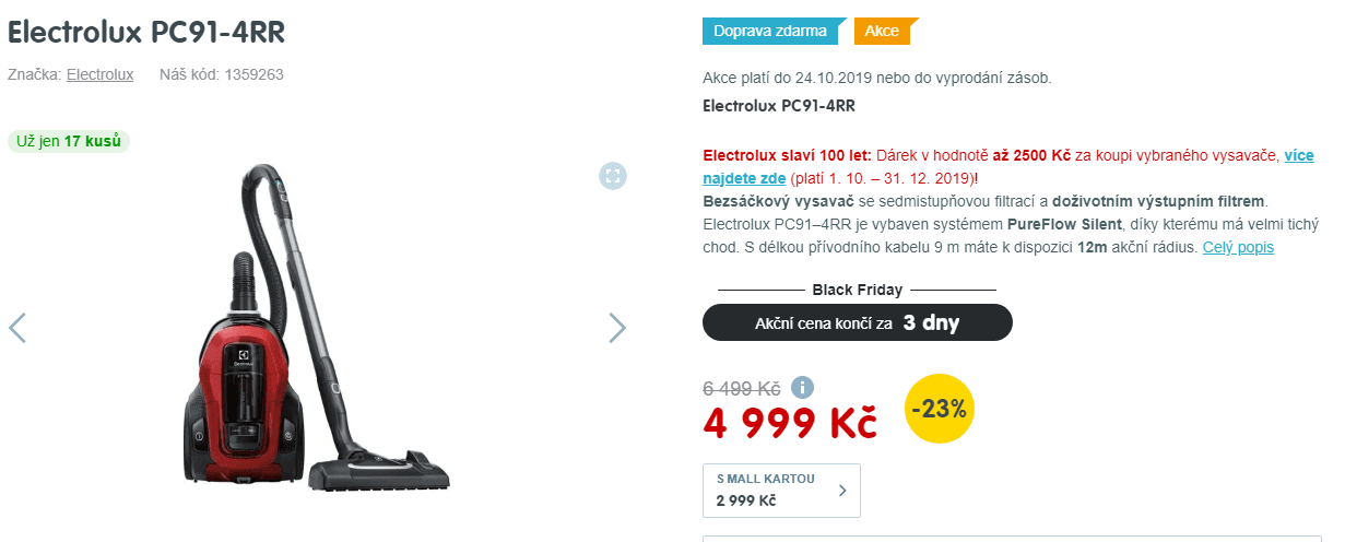 Bezsáčkový vysavač Electrolux, 7 filtrací