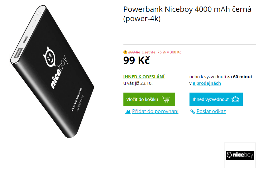 Powerbanka Niceboy 4000 mAh