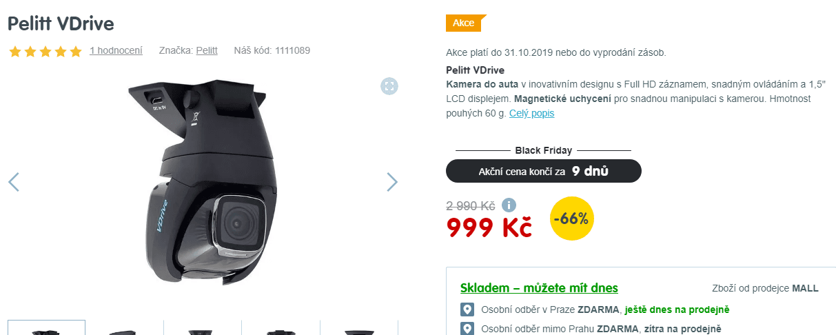 Kamera do auta Pelitt VDrive, full HD