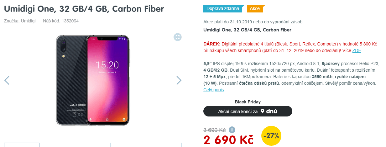 Umdigi, 8x 2GHz, 4GB RAM, 5,9", LTE