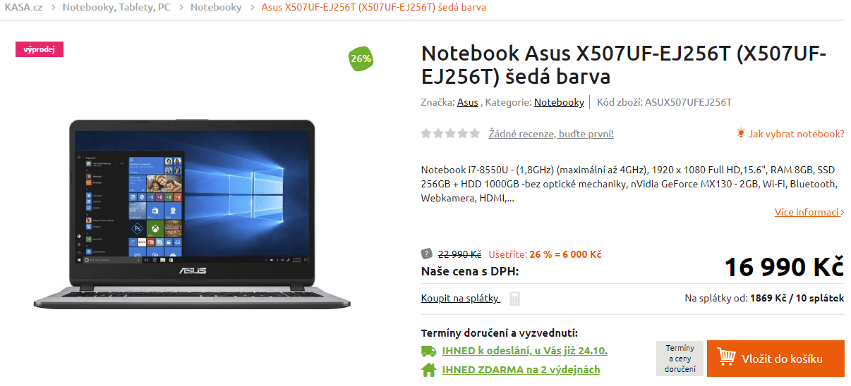Asus, i7, 4GHz, 8GB RAM, 2GB Nvidia, 15,6"