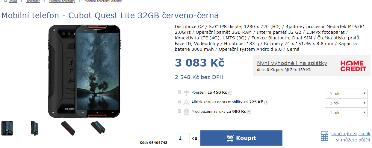 Cubot, 4x 2GHz, 3GB RAM, 5", LTE