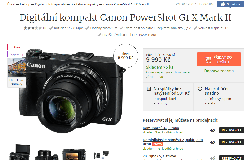 Canon PowerShot G1 X Mark II 