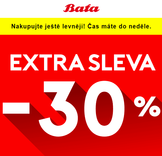 Extra sleva 30% na zlevněnou obuv