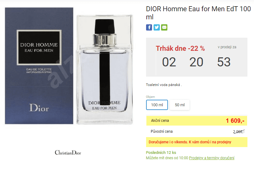 Pánský parfém Christian Dior 100 ml