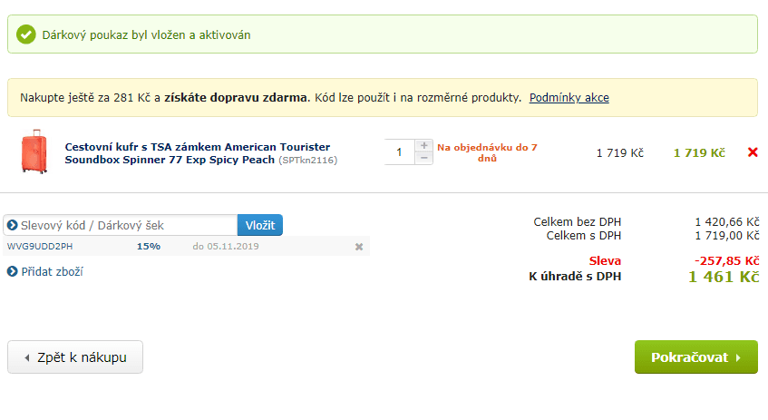 Kufr American Tourister Soundbox Spinner 77