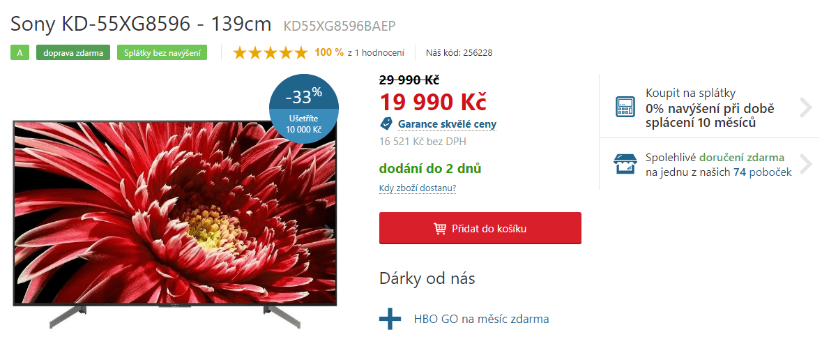 Ultra HD Smart TV, HDR, 139cm, SONY