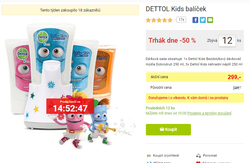 Dávkovač mýdla Dettol + 3 náplně