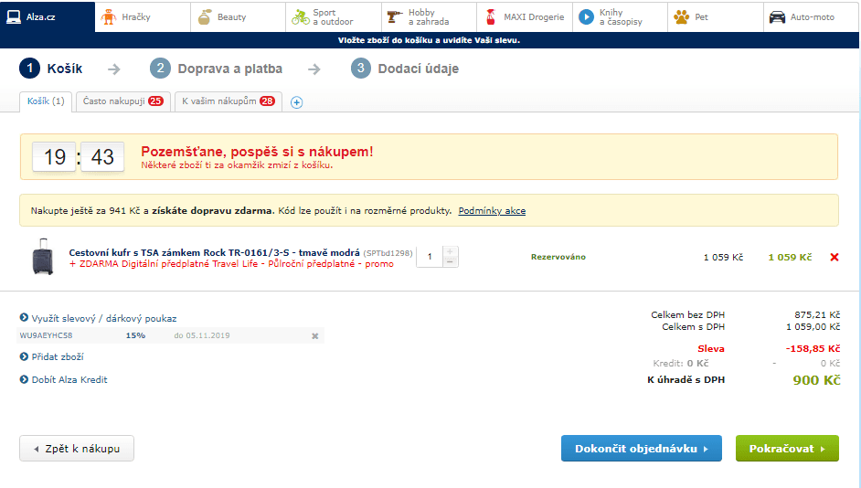 Kabinové zavazadlo Rock, 30 litrů