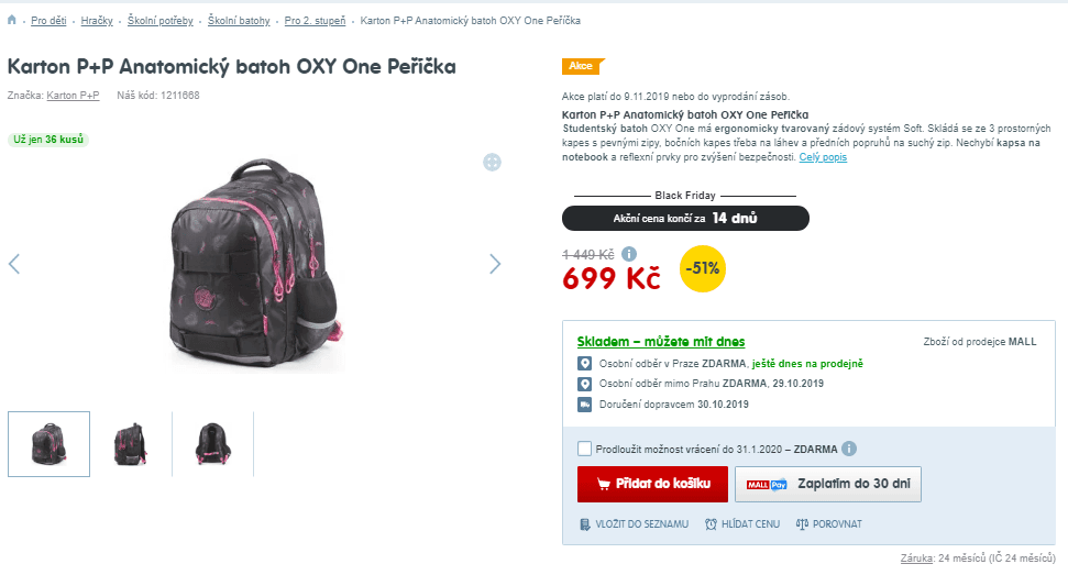 Studentský batoh OXY One Karton P+P