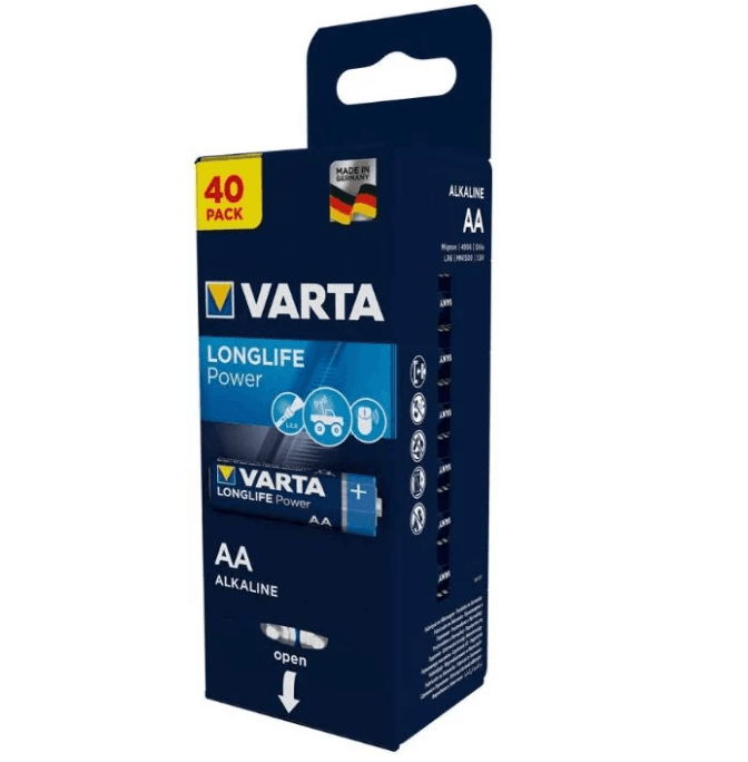 40 ks baterii AA VARTA Longlife Power