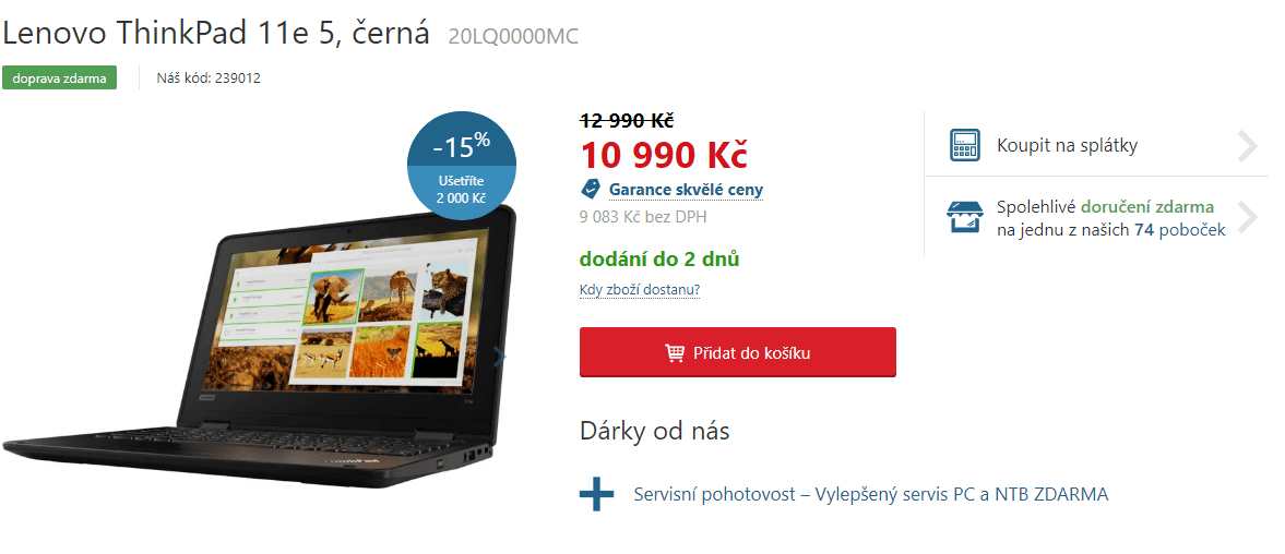 Lenovo, až 2,4GHz, 4GB RAM, 11,6", 1,36kg
