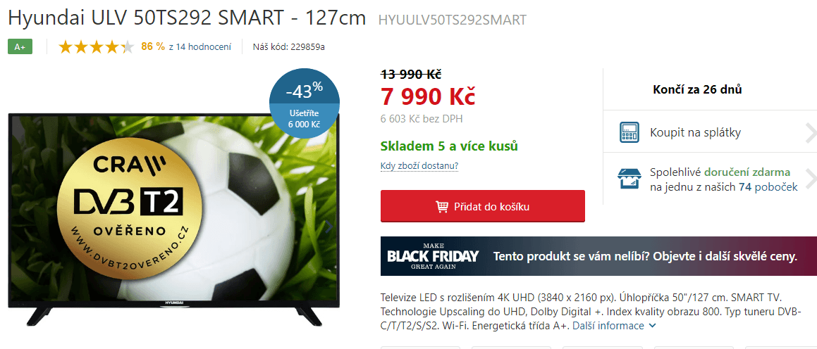 Ultra HD Smart TV, 127cm, Hyundai