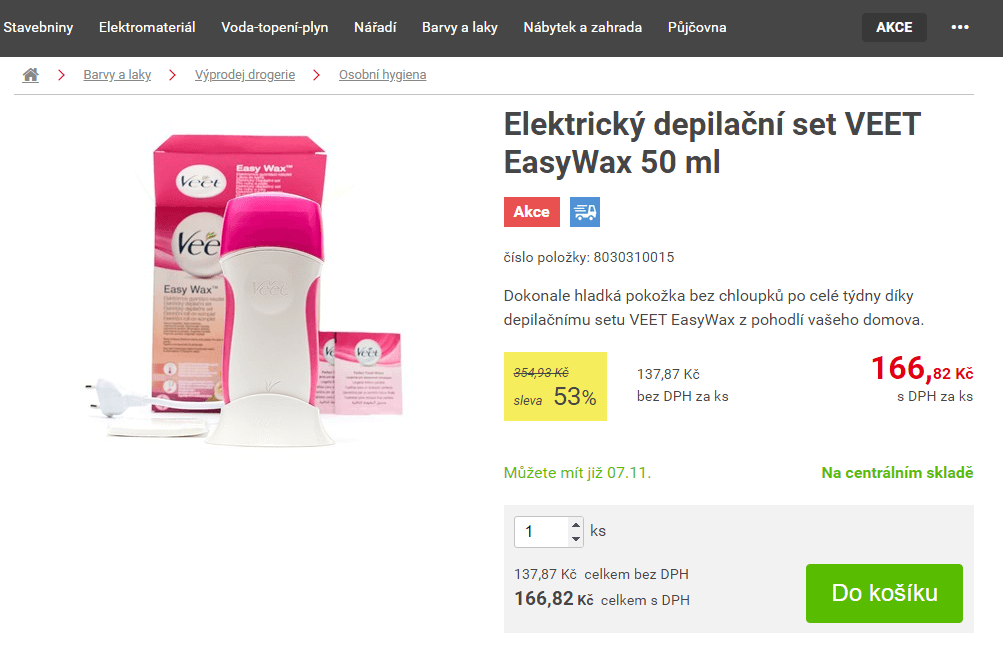 Elektrický depilační set EasyWax 