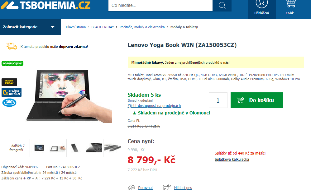 Lenovo Yoga, 2,4GHz, 4GB RAM, 10,1"