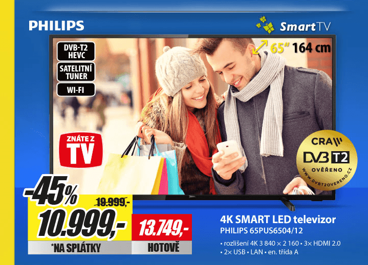 Ultra HD Smart TV, HDR, 164cm, Philips