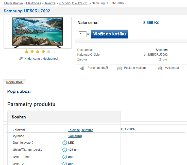 Ultra HD TV, HDR, Smart, 125cm, Samsung
