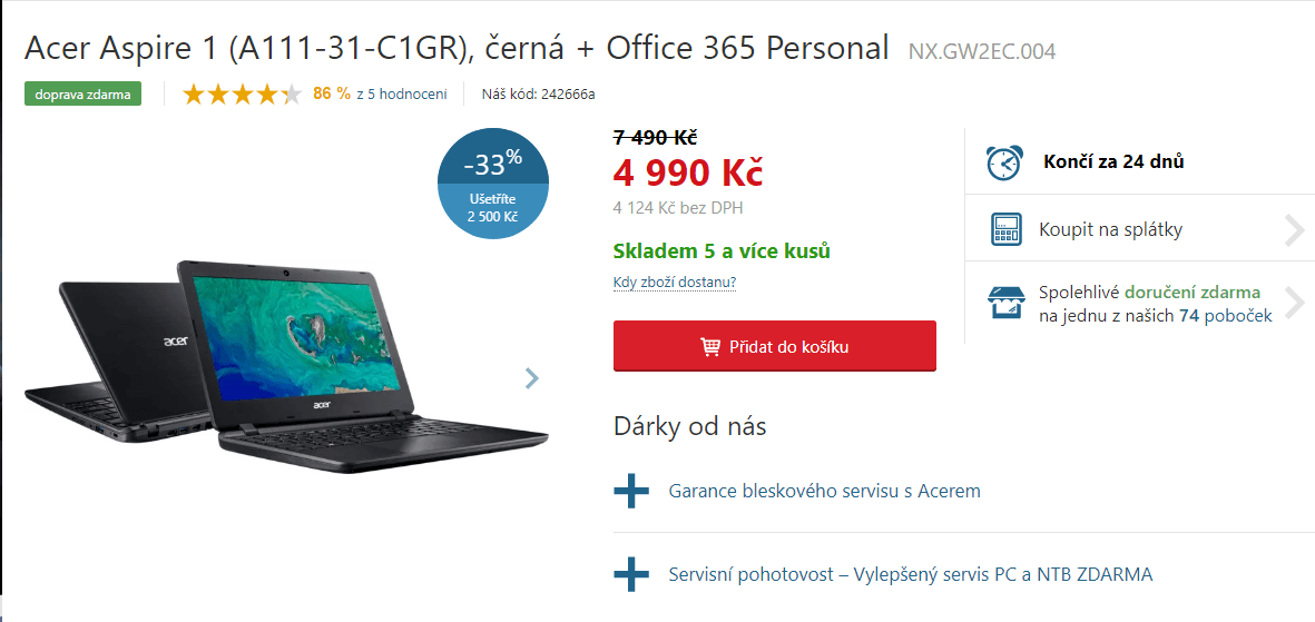 Acer, 2,6GHz, 4GB RAM, 15,6"