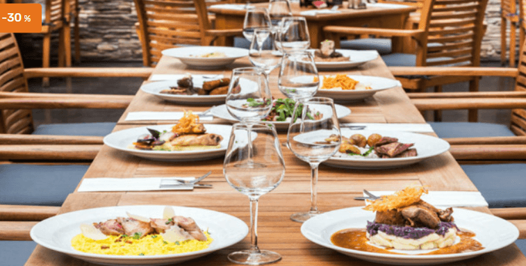 4chodové degustační menu pro dva s lahví vína