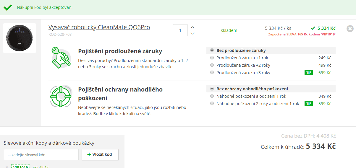 Robot vysavač + mop CleanMate QQ6 Pro 