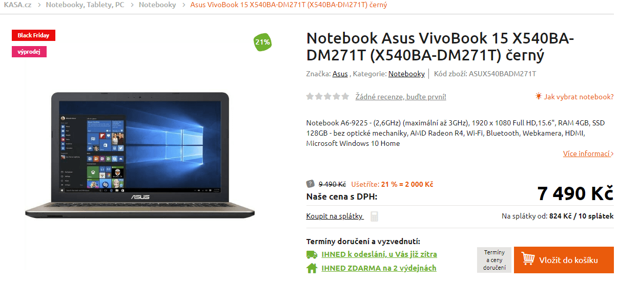 Asus, až 3GHz, 4GB RAM, 15,6"