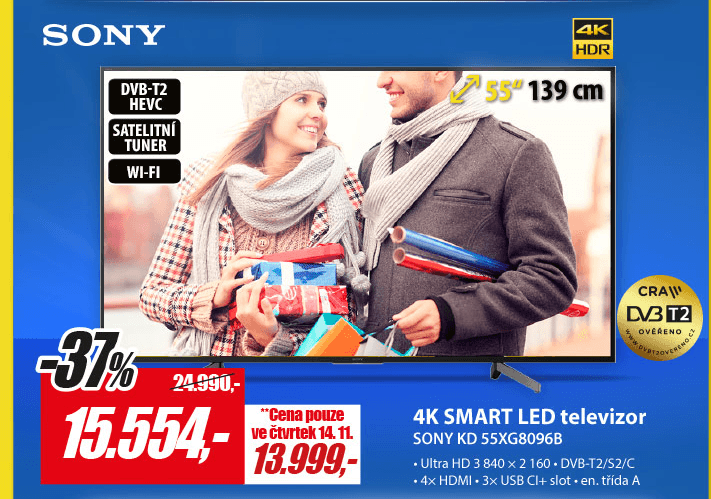 Ultra HD Smart TV, HDR, 139cm, SONY