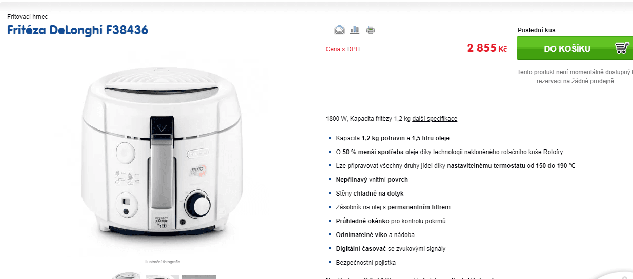 Rotační fritéza DeLonghi F 38436