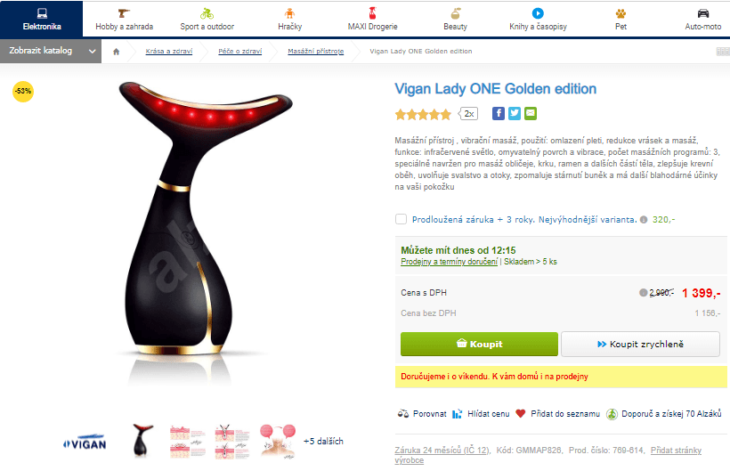 Masážní přístroj Vigan Lady ONE