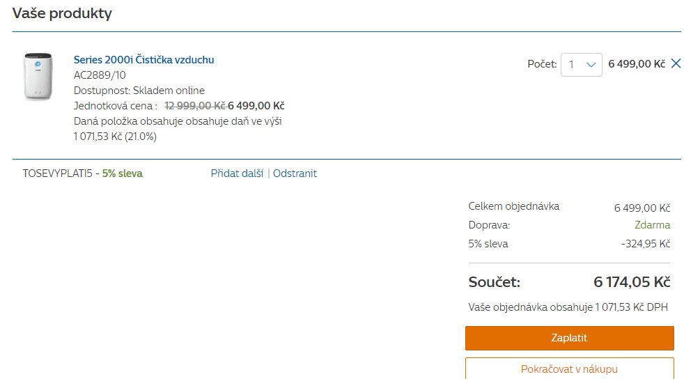 Čistička vzduchu Philips