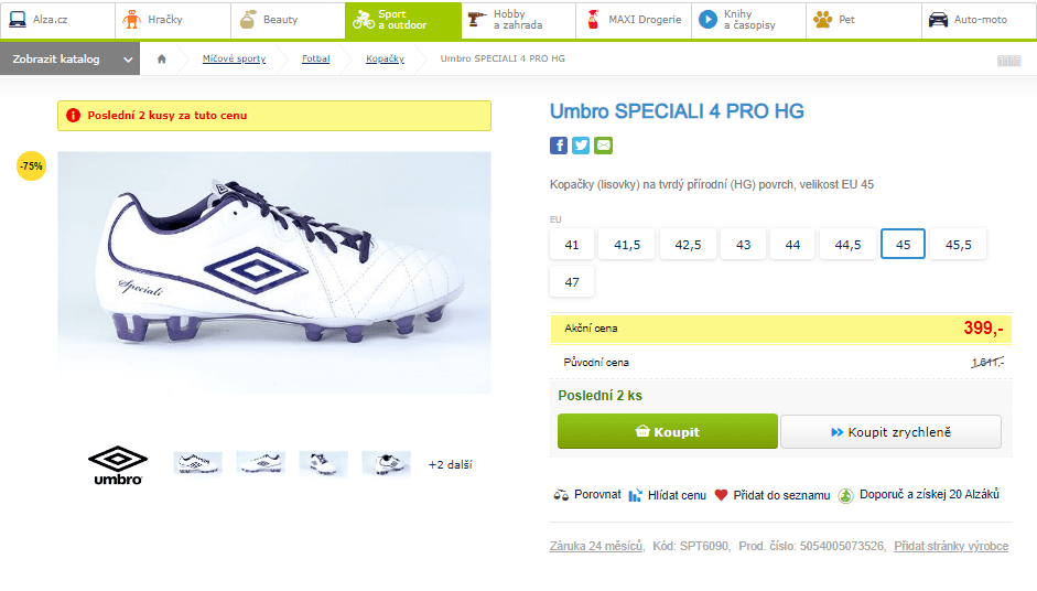 Kopačky Umbro SPECIALI 4 PRO HG