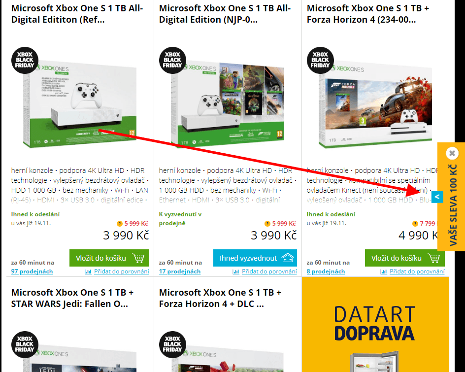 Plošné slevy na Xbox One S 1 TB 