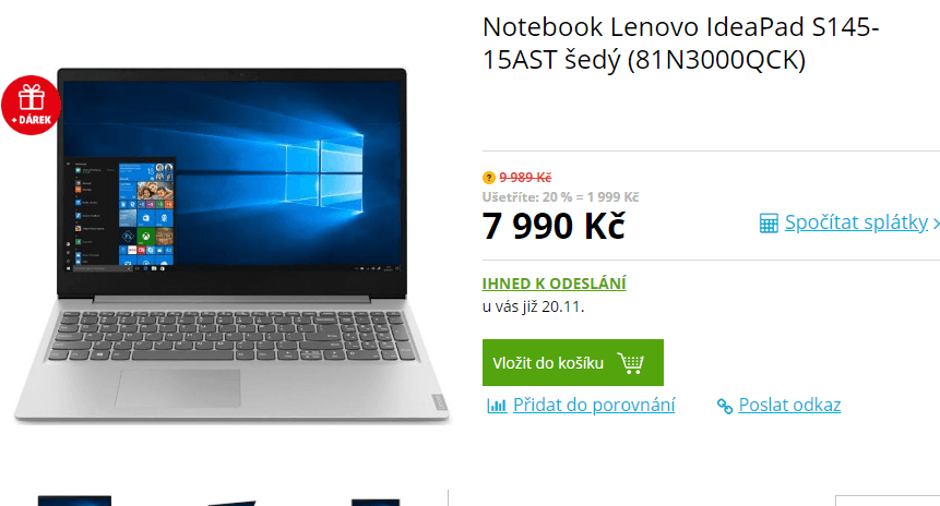 Lenovo, až 3GHz, 4GB RAM, 15,6", SSD