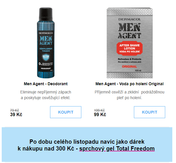 Dermacol - sleva 50% na řadu Men Agent