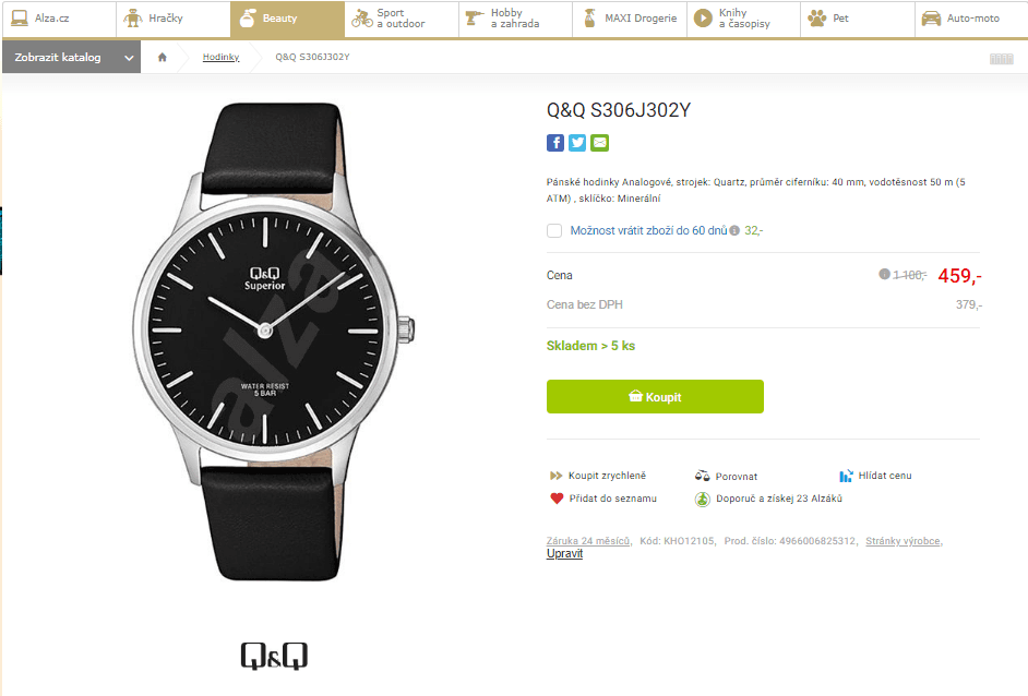 Pánské hodinky Q&Q S306J302Y