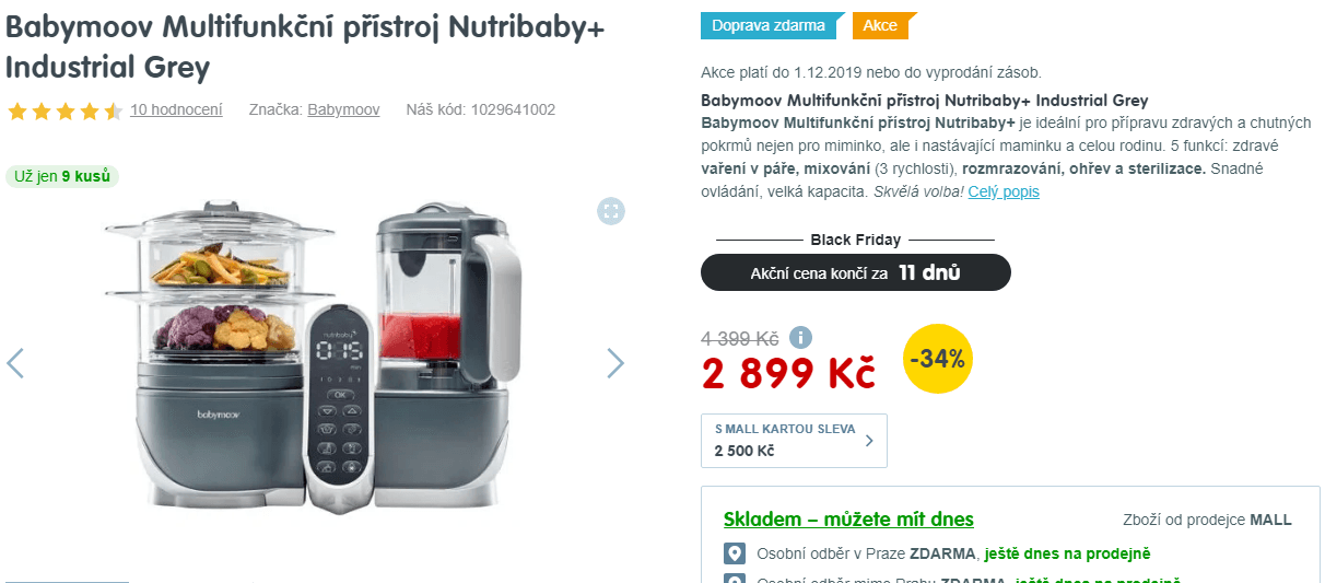 Multifunkční přístroj Nutribaby+