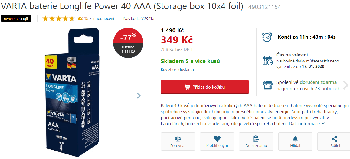 VARTA Longlife Power 40x AAA