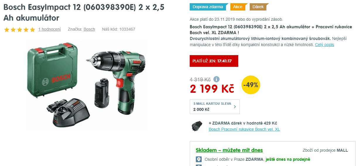 Aku vrtačka Bosch, 2x AKU, kufr